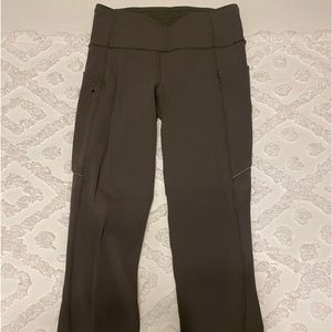 Lululemon Army Green Cropped Leggings